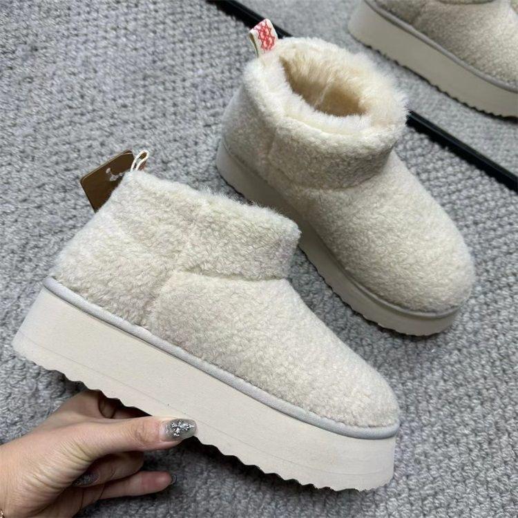 

Женские утепленные утолщенные теплые походные альпинистские ботинки на толстой подошве, удобные, водонепроницаемые, нескользящие, спортивные и для отдыха, производство, зимние ботинки, хлопковая обувь 40