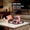 High-Quality 1296 High-Quality Pcs High-Quality Pink Large Size High-Quality Truck High-Quality Cab High-Quality Building High-Quality Blocks