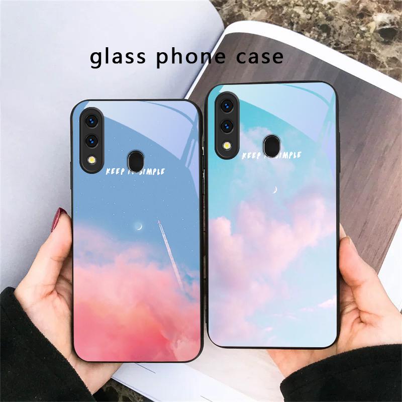 Dark Colored Seawater For Samsung Galaxy A30 A31 A32 A33 A34 A35 A42 A30s A20 A25 A26 A51 A56 A54 A72 A73 A70 Glass Phone Case