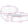 LED Bed Frame without Mattress  Hvar  Black and White 120 x 200 cm