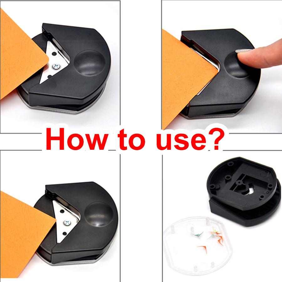 R4 Manual Paper Corner Cutter PVC Film Photo Corner Cutting Tools DIY Handcrafted Corner Punch Practical Office Supplies