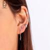 925 Silver Needle Vintage Gold Earrings for women Fashion Lightning Pendant Hoop Earrings Wedding High Luxury Jewelry