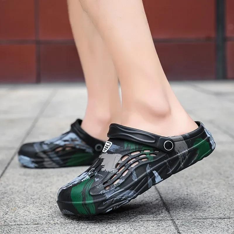 Clogs Men Sandals Men Shoe Summer Garden Beach Black Slippers for Men's Shoes Zapatos Hombre Sandalias Hombre Sneakers for Men