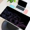 Black Flower Mousepad Art Mouse Pad Large pc Carpet Mats Work Desk Accessory gaming desk pad x3MM Table Mat for Computer