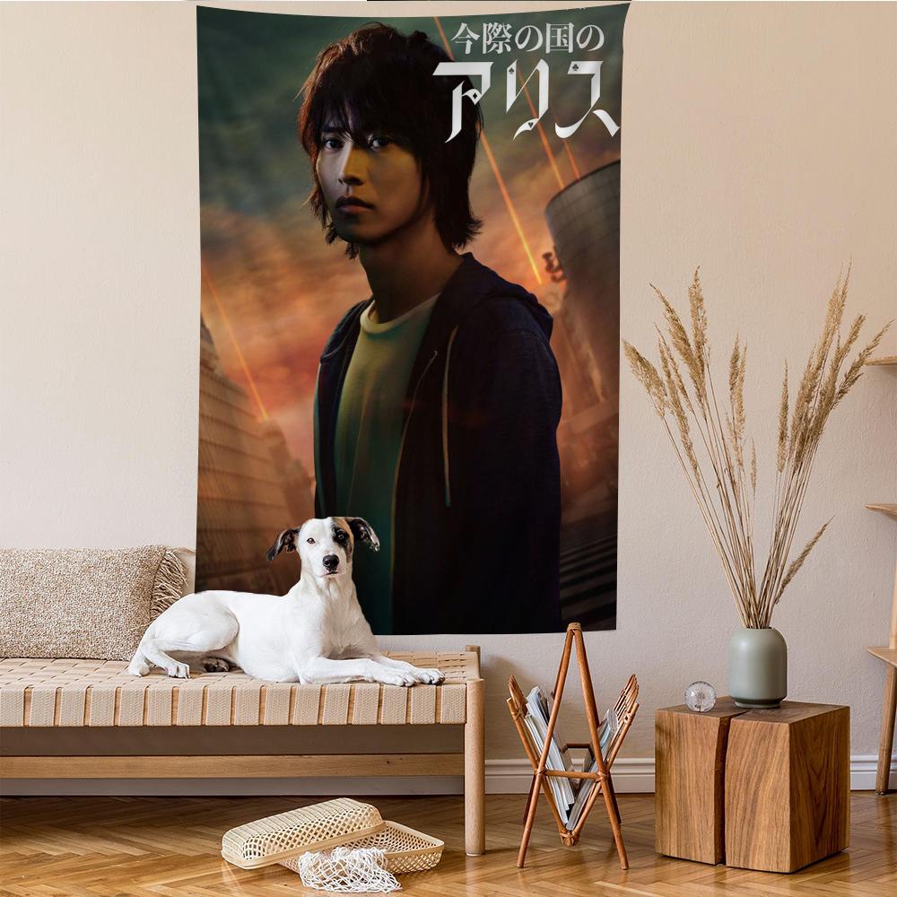 Suspense Film Alice InBorderland Printed Large Wall Tapestry Hanging Tarot Hippie Wall Rugs Dorm Cheap Hippie Wall Hanging