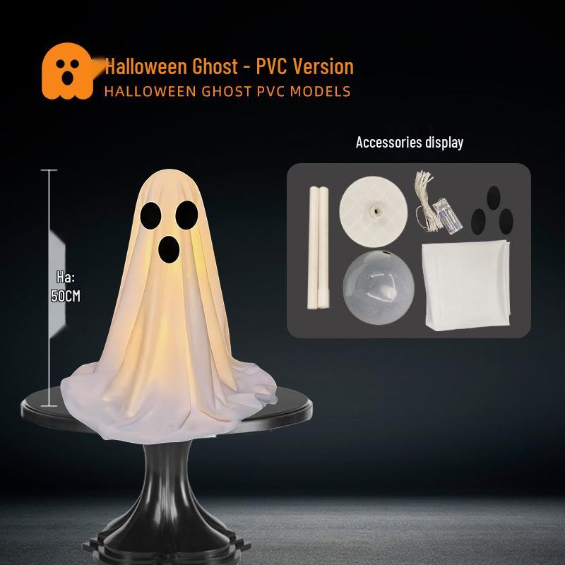 LED Ghost Hanging Cloth String Lights - Halloween Horror Indoor Decoration