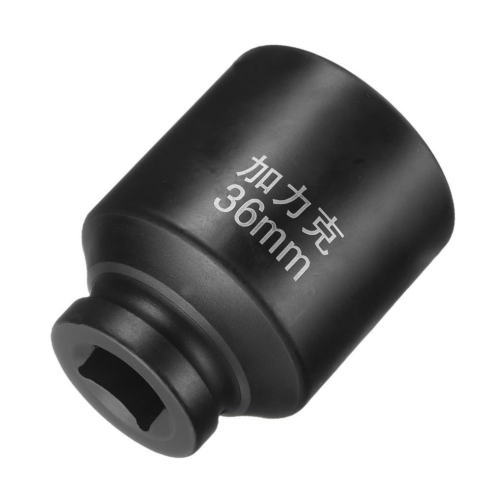 Uxcell 36mm Metrische Vierkant-Schlagschlüssel-Stecknuss 40CR Schwärzung Standard-Radnuss-Stecknuss für Druckluftwerkzeuge für Autoreparatur, Maschinenwartung und Heimgebrauch
