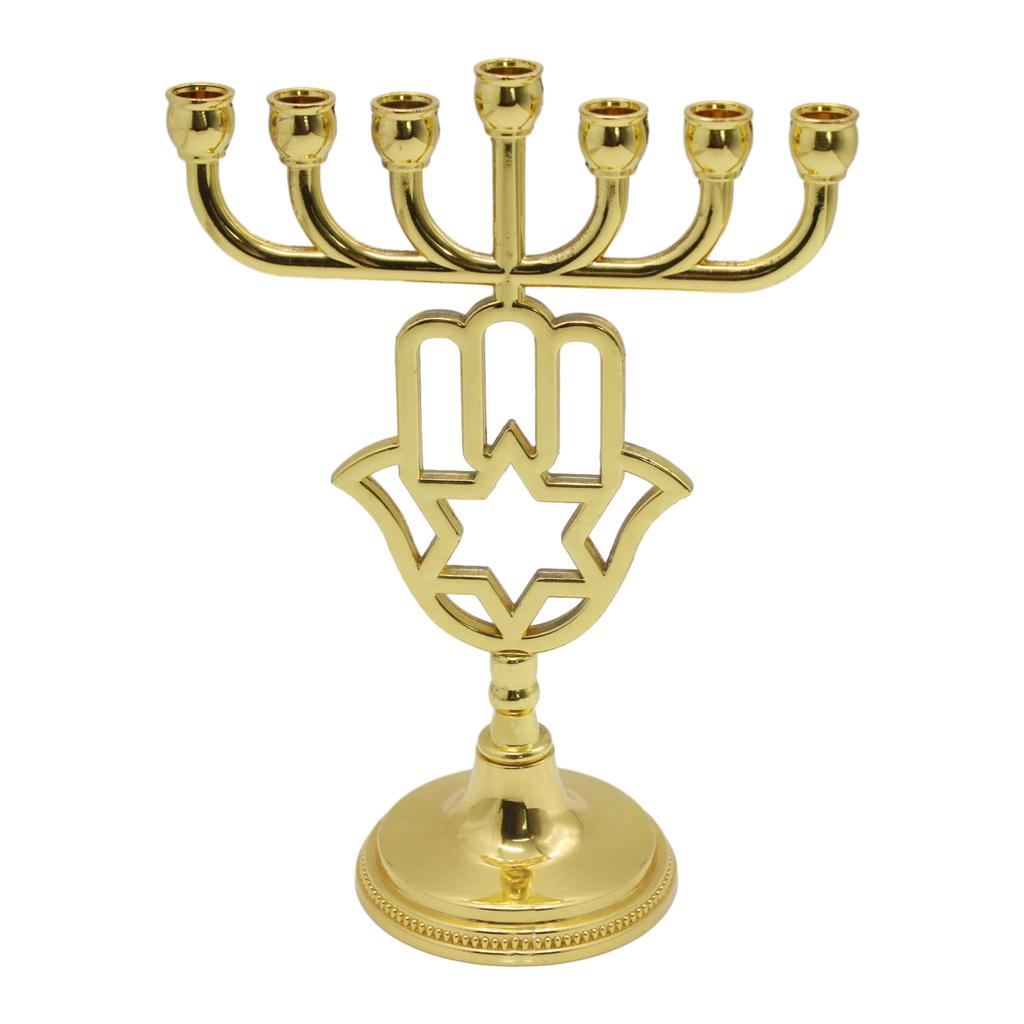 Modern 7Branch Candle Holder Hanukkah Menorah Candlestick Table Centerpiece Multifunctional Home Accent Ornaments