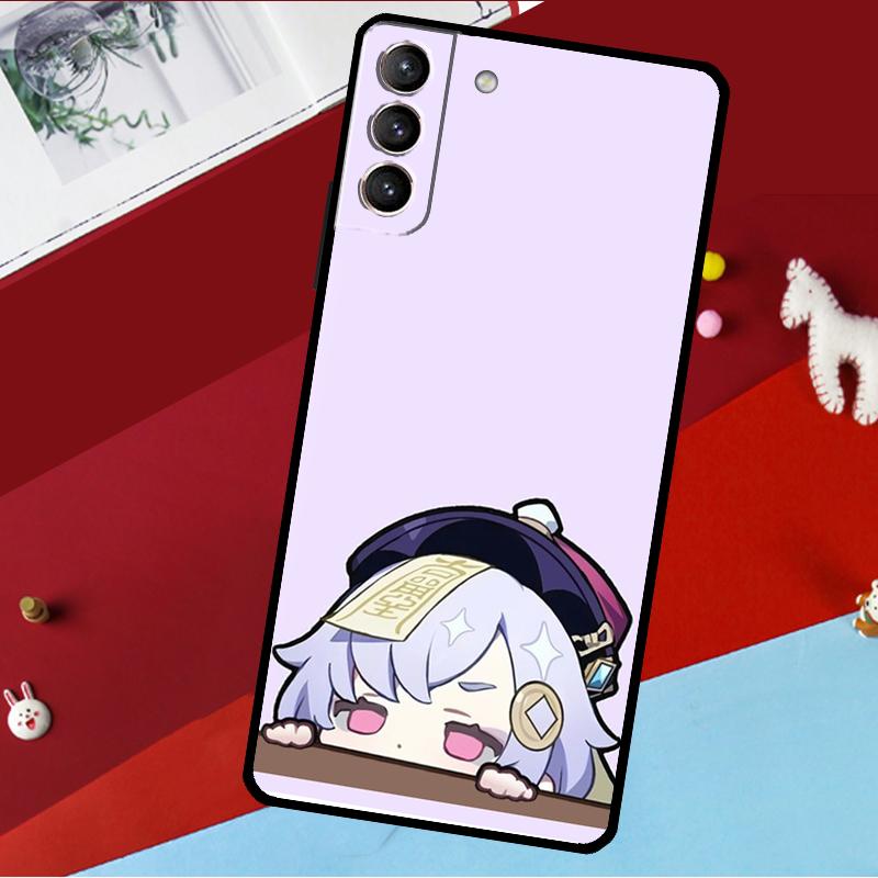 Genshin Impact Qiqi Funda For Samsung Galaxy S26 Ultra S24 S22 S23 S25 Plus S20 S21 FE S9 S10 S25 FE Phone Case