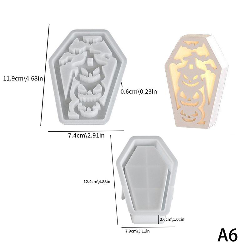 Halloween Resin Silicone Molds Resin Coffin Molds Storage Box Molds Halloween Decorative Casting Mold For Halloween
