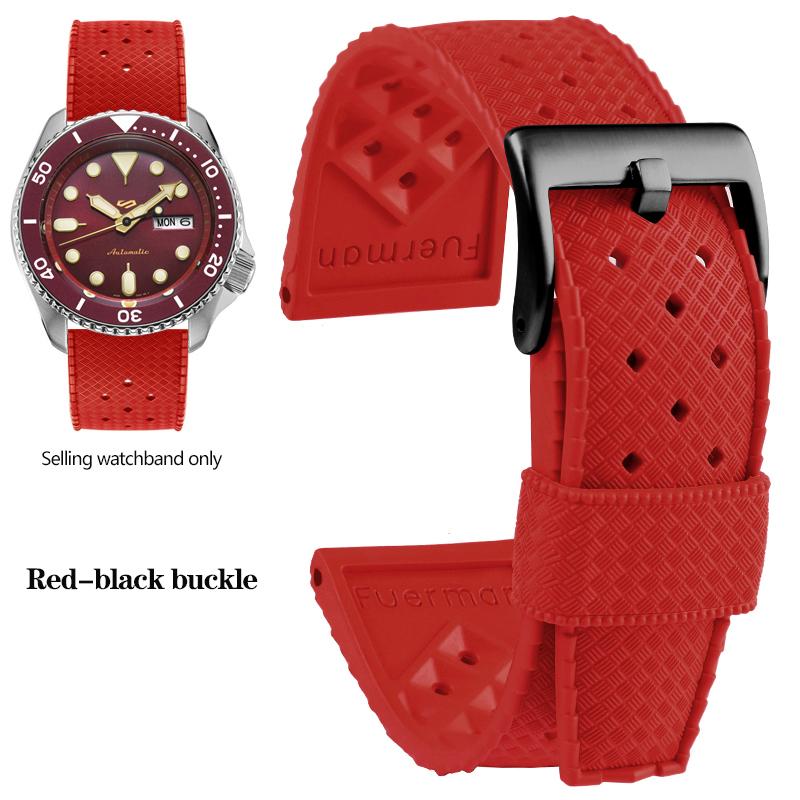 Tropical Rubber Strap  for Seiko SRP777J1 Soft Silicone Diving Waterproof Breathable Sport Wristband Men 20mm 22mm Watch Band