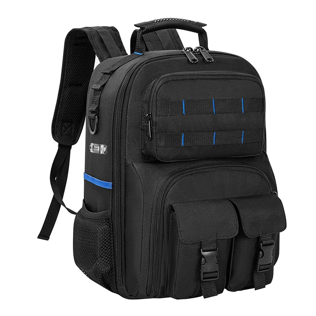 Professional Work Shoulder Bag Wear Resist Thicken Tool Backpack Hardware Tool Storage Bag for Construction Contractors Plumbing