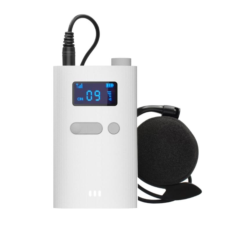

2.4GHz Wireless Auditory Guide One Way Multiple Listener Transmitter Clear LED Screen One To Many Transmission