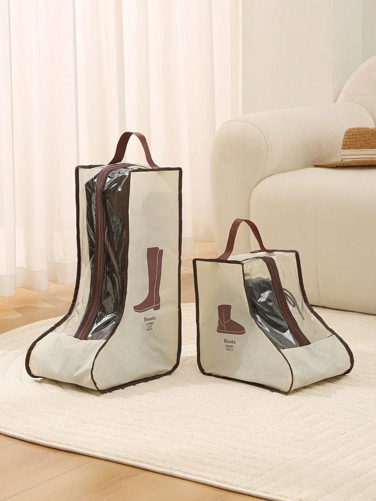 Travel Shoe Bags, Boot Storage Bags, Dust-Proof Ankle Boot Protective Bags With Handles, Portable Waterproof Short Boots