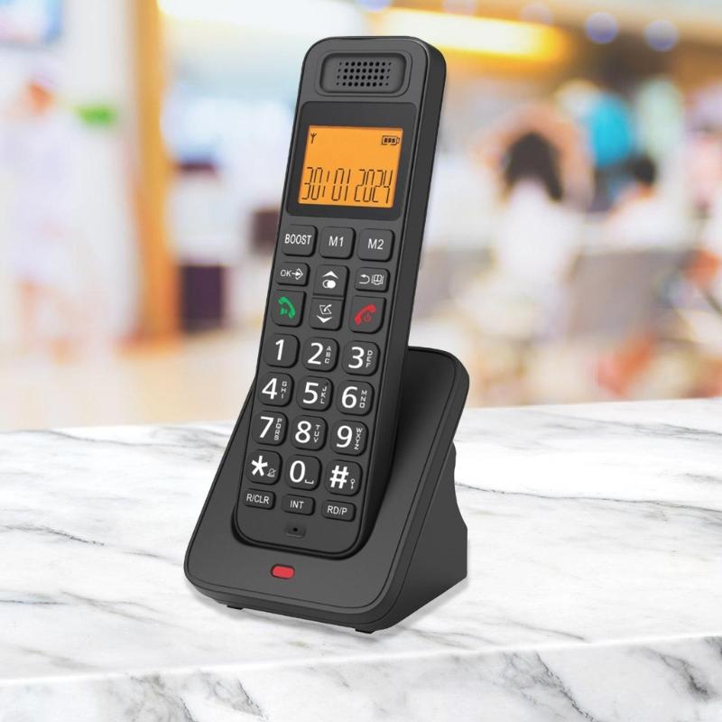 1Set Home Telephone 2 Handset Cordless Phone with Large LCD Display and Quick Dialing Function Efficient Communication