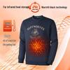 Qipilong Men's Wolf Head Print Pullover Sweatshirt