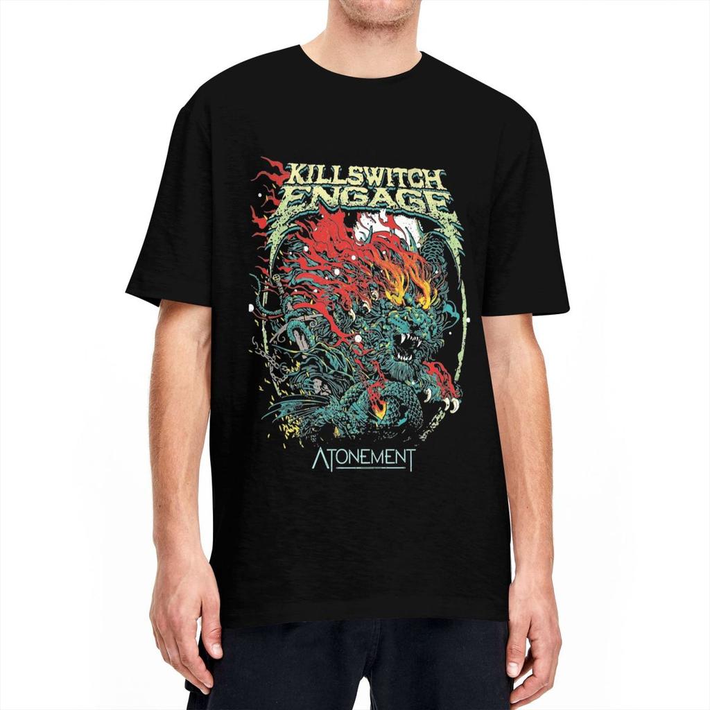 Killswitchs Engages T-Shirt American Rock Music Band T Shirts Short Sleeve Tops Summer Pure Cotton O Neck Plus Size 5XL Top Tees