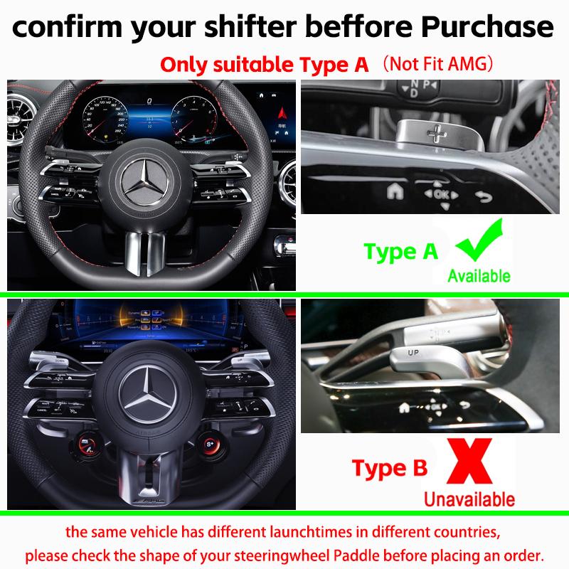 For Mercedes-Benz A B C E S GLC EQE EQS Class -2024 Car Steering Wheel Shift Paddle Aluminum DSG
