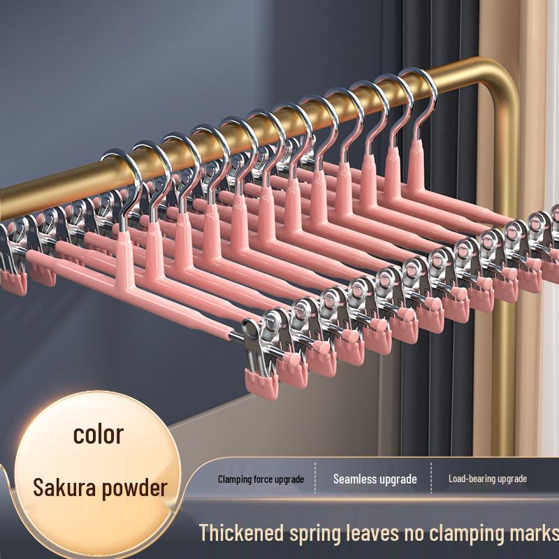 Strong No-Mark Trouser and Skirt Hanger Clips for Drying and Storage