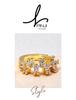 Elegant Zirconia Hoop & Stud Earring Set - Women's High-End Gold Accessories