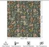 Cartoon Cute Forest Shower Curtains, Fairy Tale Mushroom Cat Flower Floral Leaf Green Pattern Decor Print Bath Drapes Set