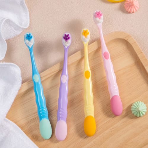 Soft Nano Toothbrush, Platinum Nano Toothbrush, for Periodontal Disease, Sensitive Gums and Teeth, Cavities, Cat Paw Print Bristles, Suitable for Ages
