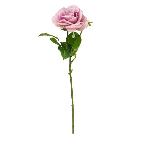 Rosa Artificiale con Foglie Verdi Fiore Finto Realistico Gambo Fiore Finto Casa Ufficio Matrimonio Festa Interno Esterno Fioritura Finta Centrotavola