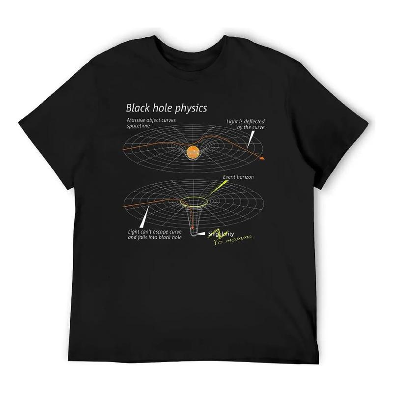 Camiseta De Gola Redonda Black Hole Physics And Yo Momma Ess S разноцветный