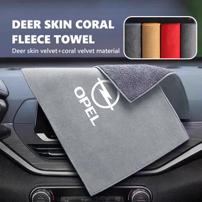 Car Wash Microfiber Towel Auto Emblem Cleaning Drying Rag Cloth For Corsa Mokka Astra Cascada Adam Insignia Meriva Vectra