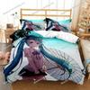 Princess Girl Hime Premium Luxury Bedding Set Japan Cartoon Soft Duvet Cover Plush Comforter Bedspread Twin/Single Size Printed