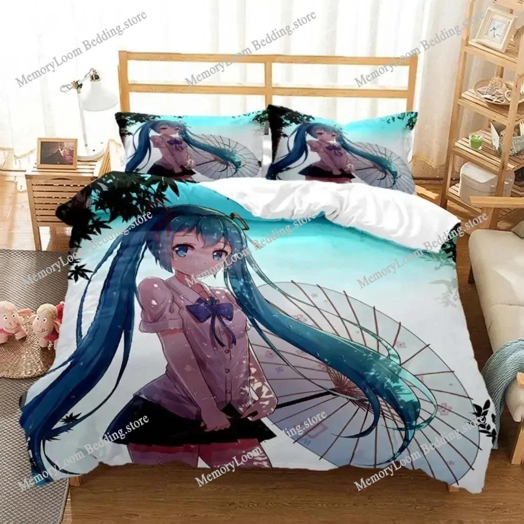 Princess Girl Hime Premium Luxury Bedding Set Japan Cartoon Soft Duvet Cover Plush Comforter Bedspread Twin/Single Size Printed