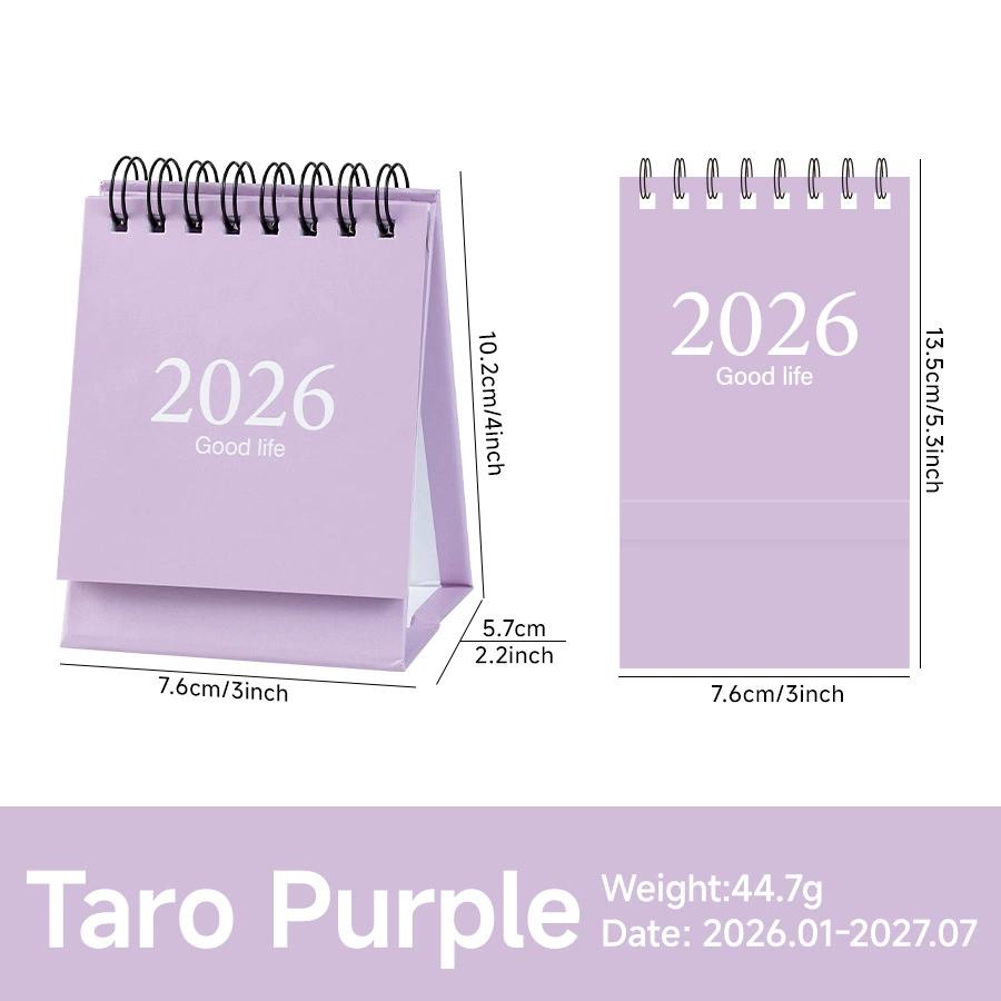 2026 New Year Mini Desk Calendar English Children's Desktop Planner Office Desk Assessories Pocket Notepad