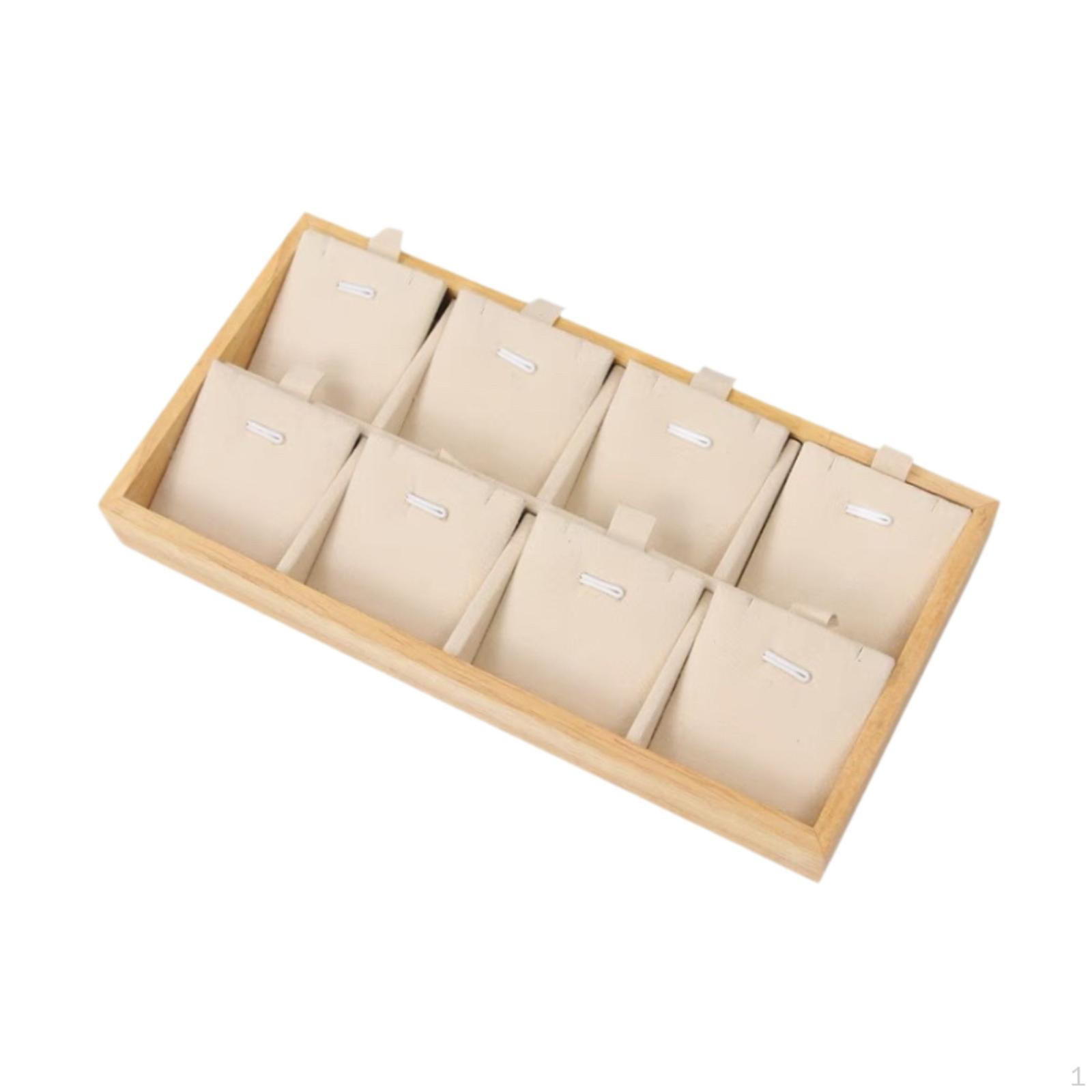 

Поднос для ювелирных изделий для ожерелий и подвесок с 8 сетками для использования в магазине