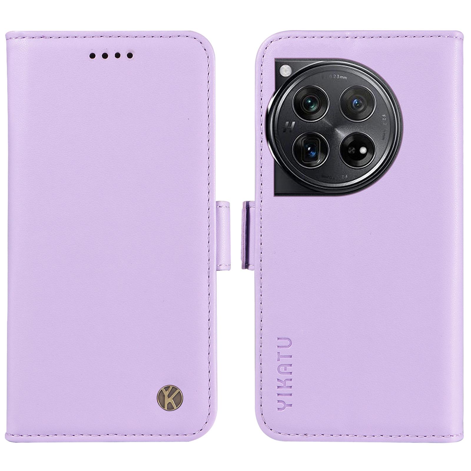 YIKATU YK-003 For OnePlus 12 5G Case Wallet Stand Leather Phone Cover Side Buckle E