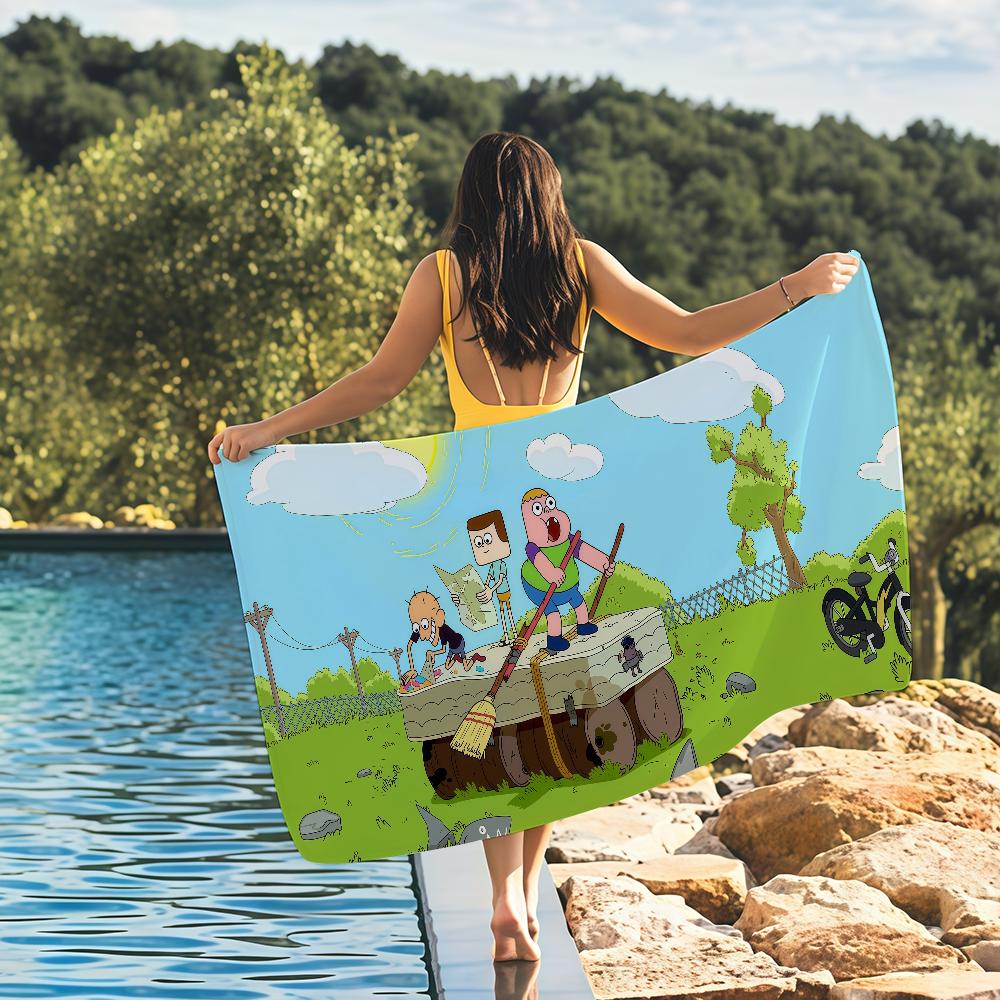 Cartoon C-Clarence Towel Quick Drying Beach Towels Are Suitable For Swimming Pools Camping Yoga And The Gym