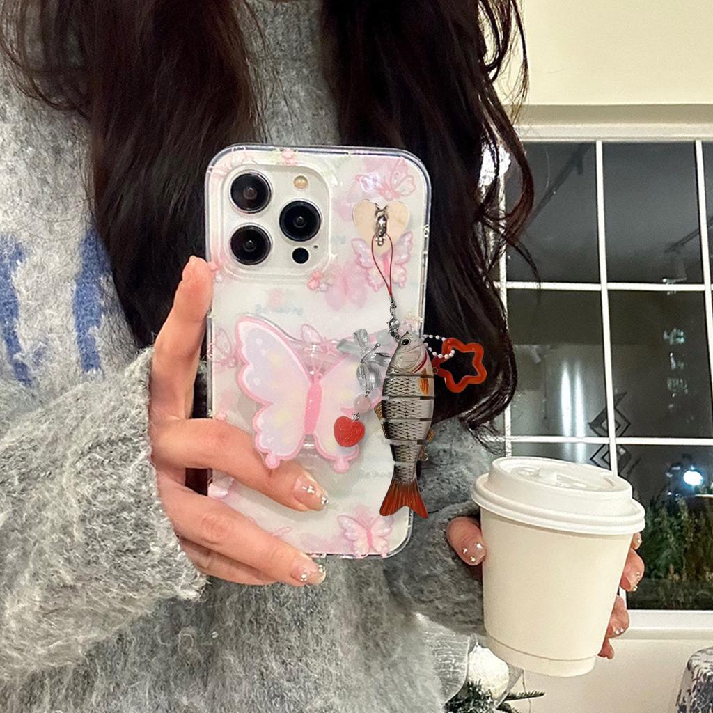 Realistic Fish and Star Shaped Mobile Phone Lanyard Handmade Keychain Pendant Mobile Accessories for Men and Women