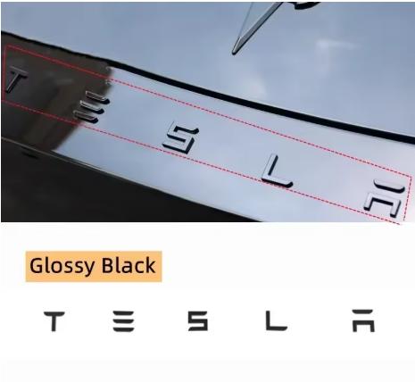 Metal Car Front Hood Rear Trunk Badge Sticker Decoration for Tesla Model 3 S X Y Roadster Auto Emblem Exterior Decal Accessories JI1