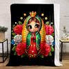 Cute Princess Surrounded by Roses Print Blanket Soft and Cozy Perfect for the Living Room Bed Sofa or a Nap,gift