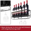 1pcs Wine Rack Cup Glass Holder Display Bar Shelf Wall Mounted Bottle Champagne Glass Hanger Holder Bar Organizer for Kitchen