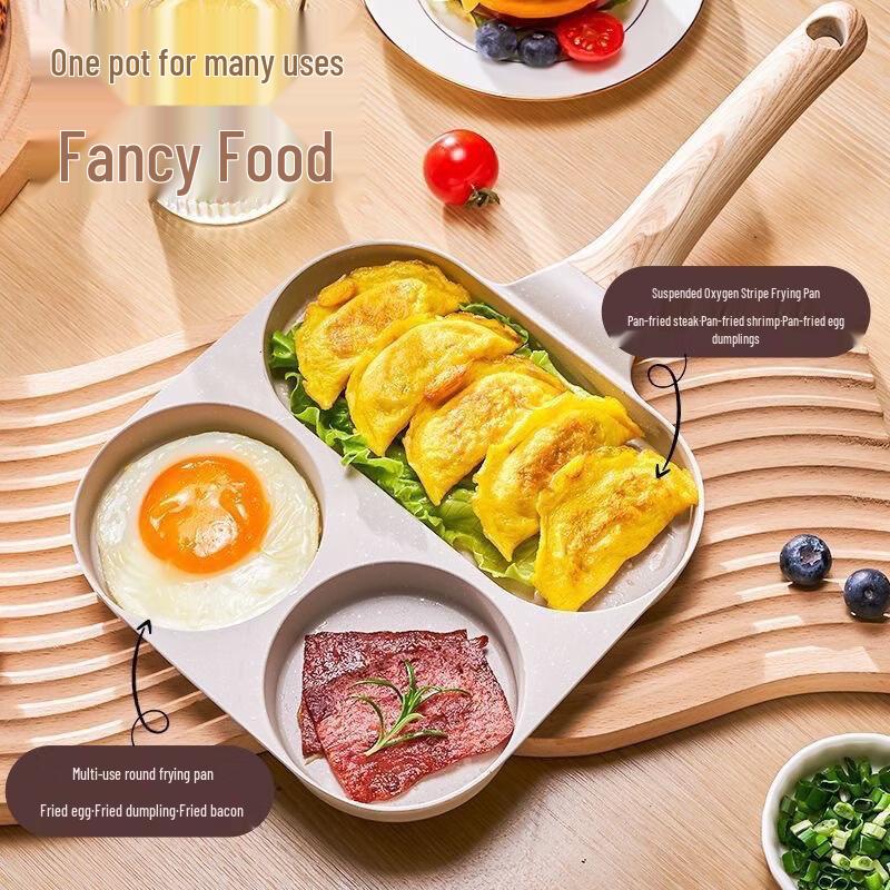 Zhìshì 2-Hole Non-Stick Frying Pan for Eggs & Steaks