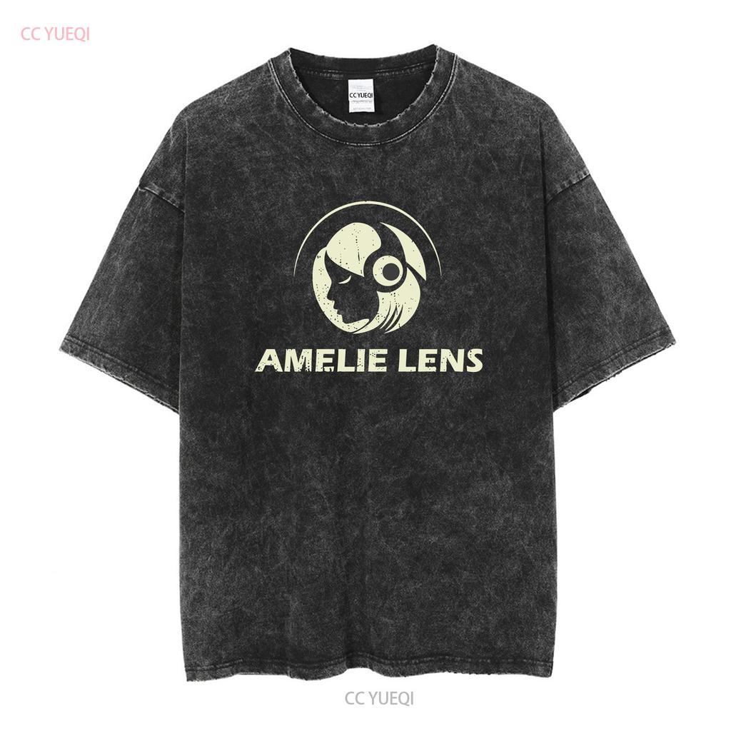 Amelie Lens Dj Essenziale Maglietta vintage Lavata Top Per l'Uso Quotidiano Elegante Traspirante grafica Casual Morbido Versatile