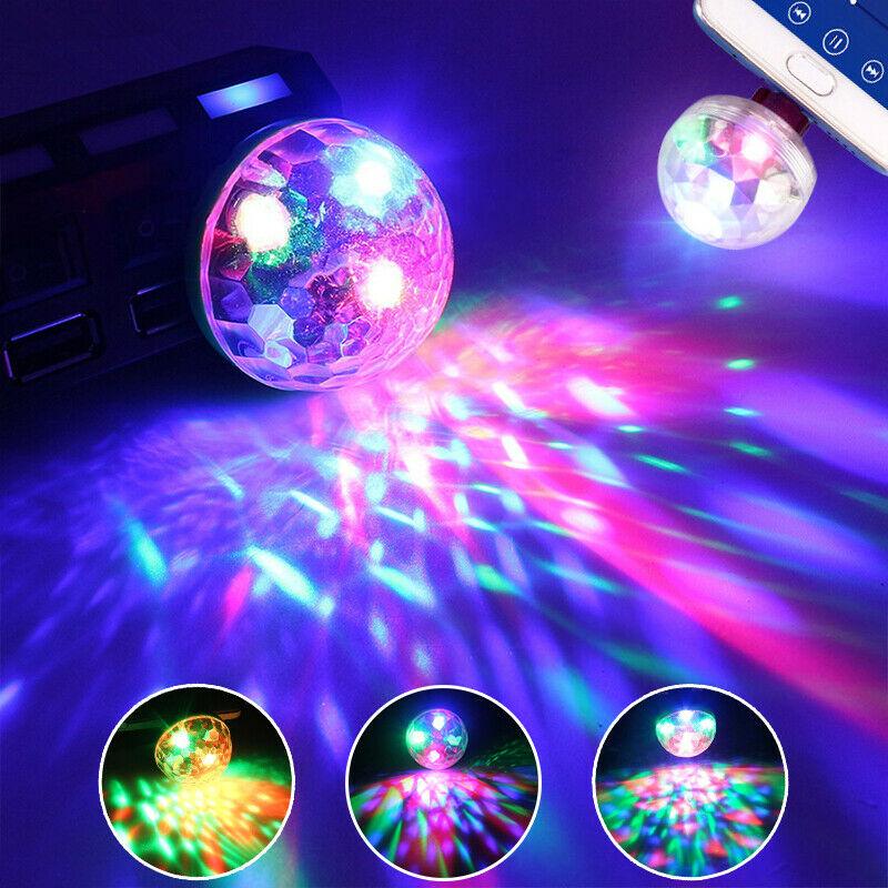 Mini Tragbare USB Kristallkugel Licht LED Bunter Effekt Geräuschgesteuert Bühnenlampe Heim Party Dekoration