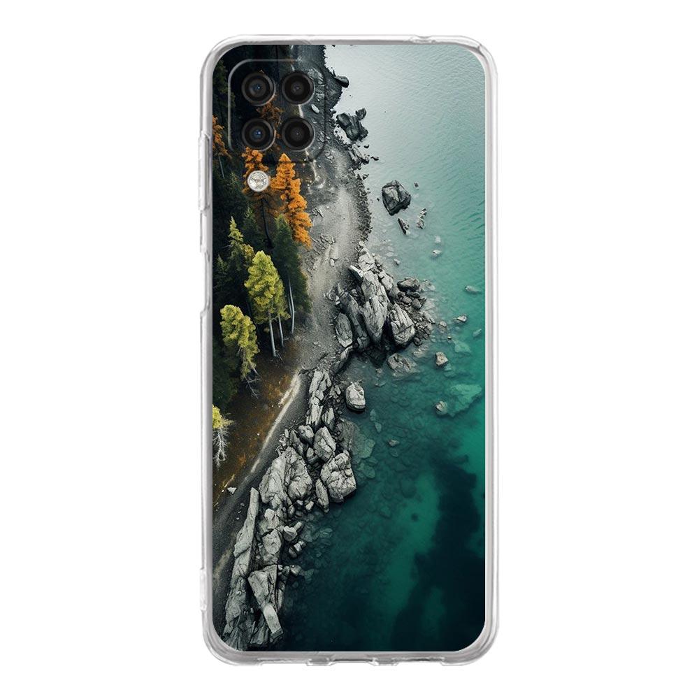 Handyhülle für Samsung A54 A52 A50 A70 A10 A30 A40 A20S A20E A02S A12 A14 A22 A24 A42 A34 A32 5G A04s Hülle Wald Geometrie Holz