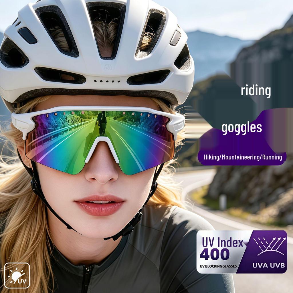 Full-Face Cycling Goggles: Colorful Sunglasses for Hiking, Biking, Men & Women, Wind & Sand Eye Protection