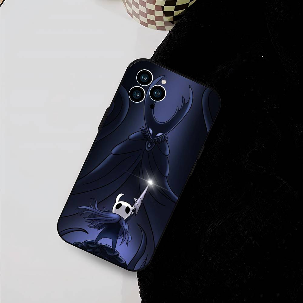 Die H-Hollow K-Knight Abenteuer-Spiel Handyhülle Für IPhone 17 Air 16 15 14 13 Pro Max 11 12 Schwarze Silikonhülle