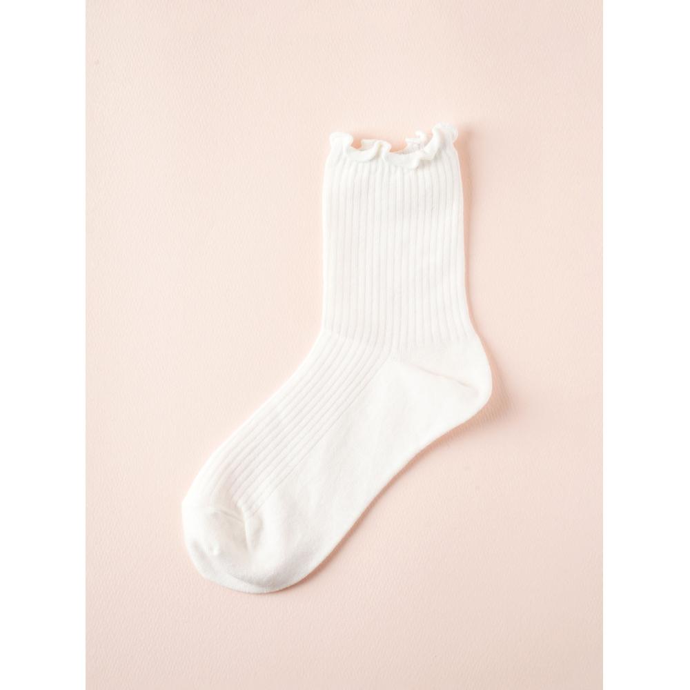 DaiSo Kikiya SockS Women S Lace Ribbed SockS White