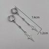 Jun'an Gothic Punk Minimalist Silver Star Earrings