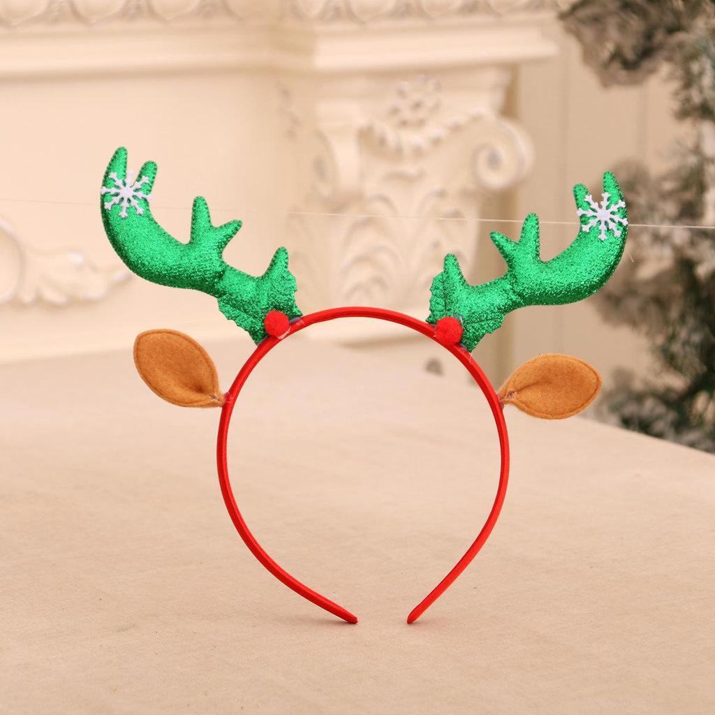 Individually Packaged Cartoon Christmas Headbands: Festive Decorations and Party Gifts with Antlers.