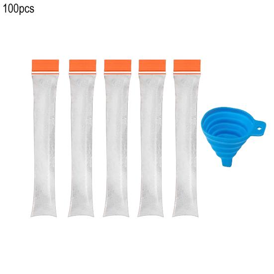 50/100 ks Jednorázové sáčky na nanuky Bez BPA Mrazicí tuby se zipovým uzávěrem a nálevkou Nepropustná DIY forma na nanuky na ledové nanuky Jogurt Džus Smoothie