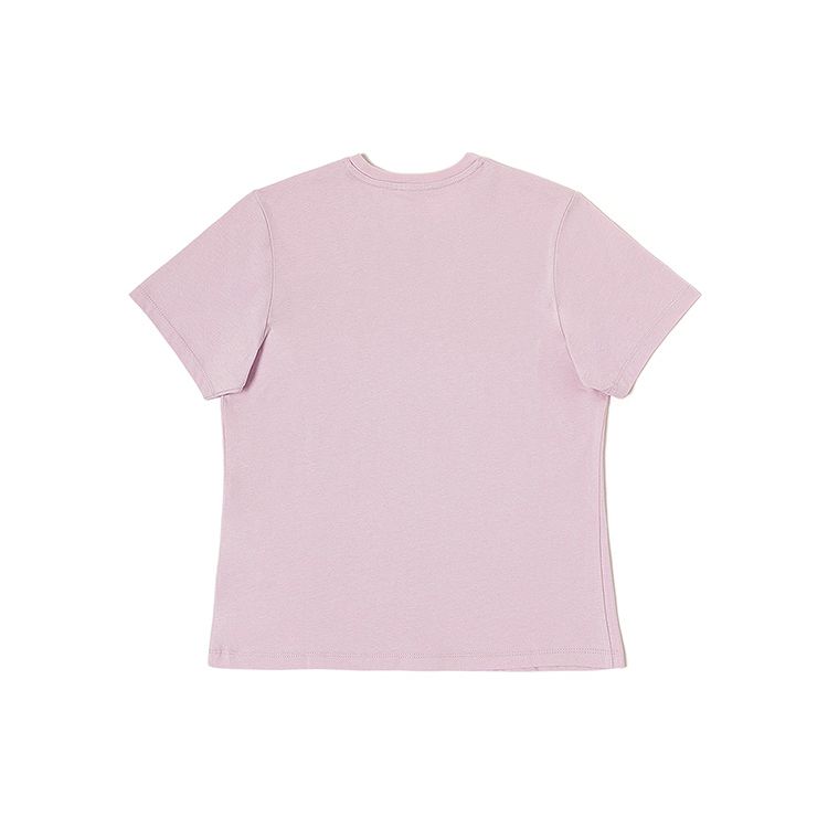 Letter Print Round Neck Short Sleeve T-Shirt Women Tops Pink LWT0051443RT00FA03711